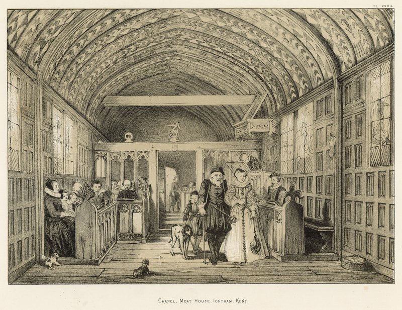 Kapelle, Moat House, Ightham, Kent von Joseph Nash