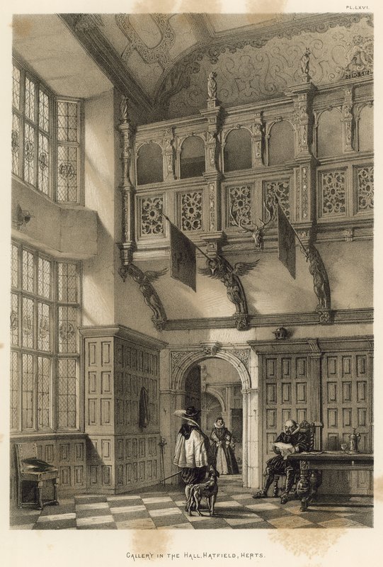 Galerie in der Halle, Hatfield, Herts von Joseph Nash