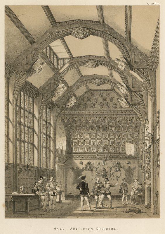 Halle, Adlington, Cheshire von Joseph Nash