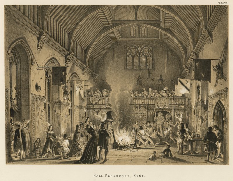 Halle, Penshurst, Kent von Joseph Nash