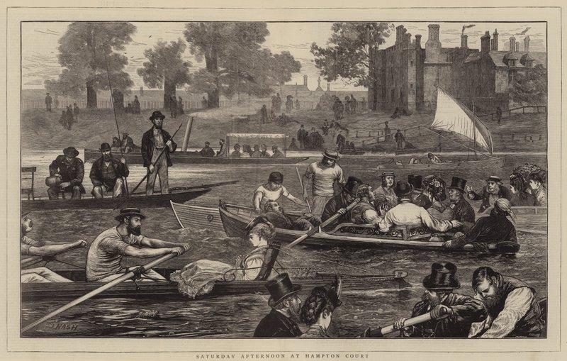 Samstagnachmittag in Hampton Court von Joseph Nash