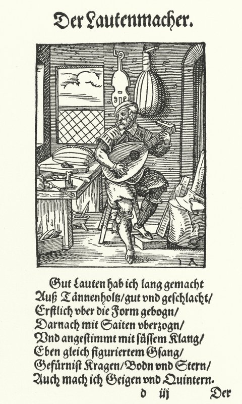 Der Lautenmacher von Jost (after) Amman