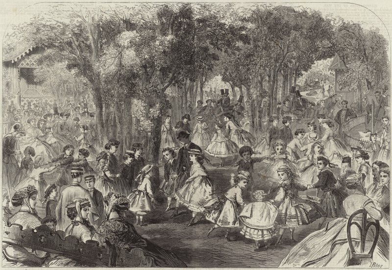 Kinderball im Pré Catalan (Stich) von Jules Pelcoq