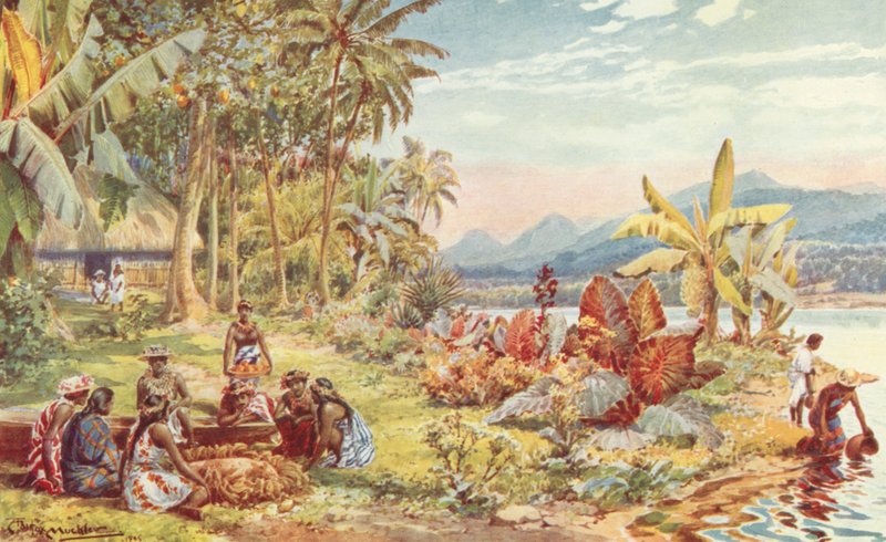 Szene in Tahiti von Louis Fairfax Muckley