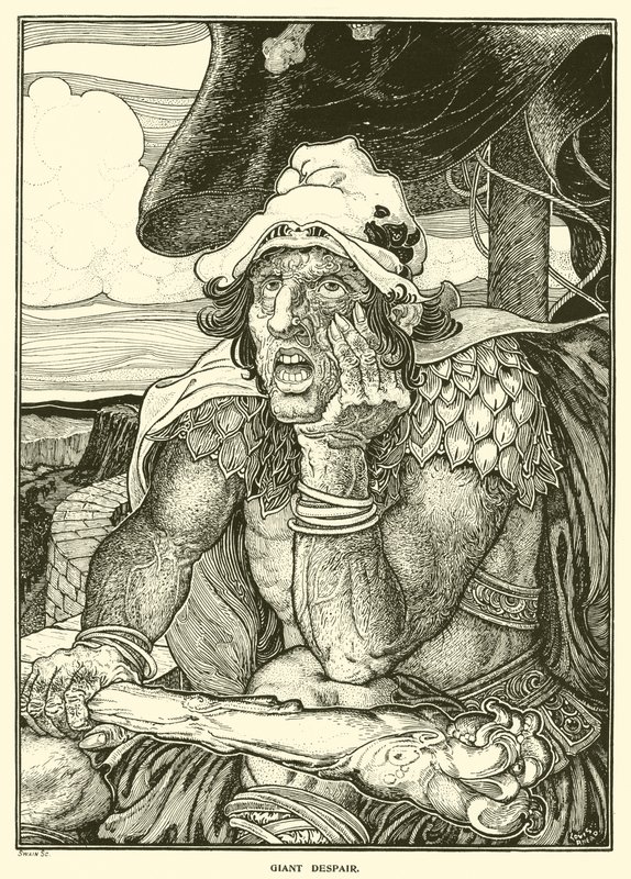 Riese Verzweiflung (Gravur) von Louis John Rhead
