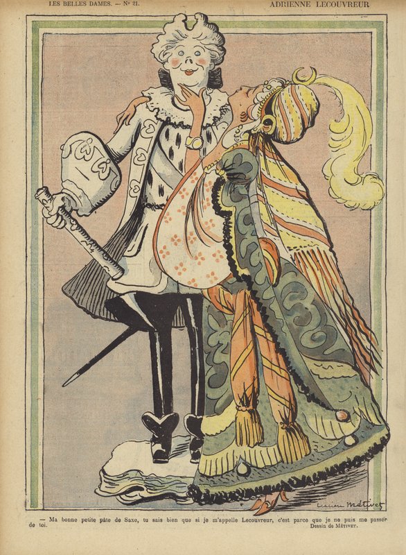 Adrienne Lecouvreur, Illustration für Le Rire von Lucien Metivet