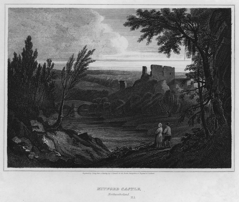 Mitford Castle, Northumberland von Luke (after) Clennell