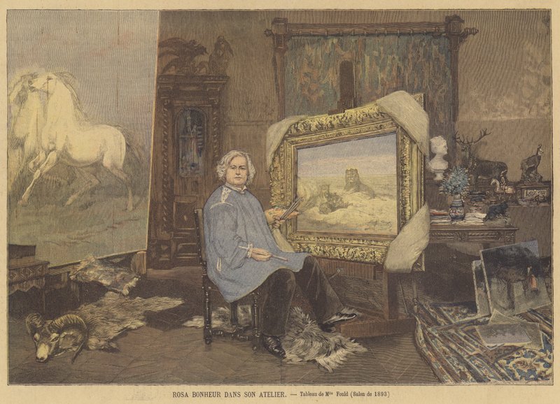 Rosa Bonheur in ihrem Atelier von Madame Consuelo Fould