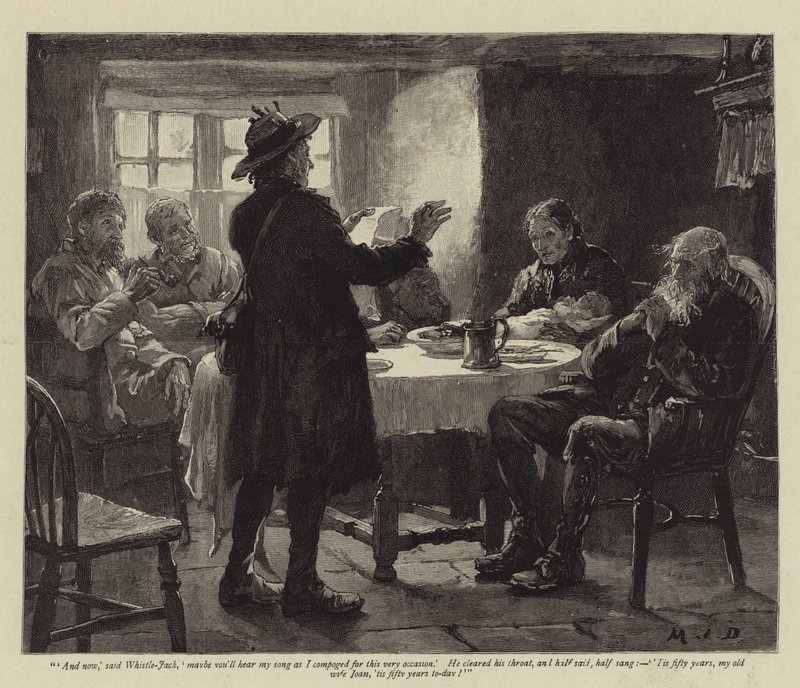 Illustration für John und Joan, Eine merkwürdige Geschichte, von S. Baring-Gould von Margaret Isabel Dicksee
