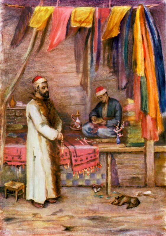 Ein Händler, Großer Basar, Damaskus von Margaret Thomas
