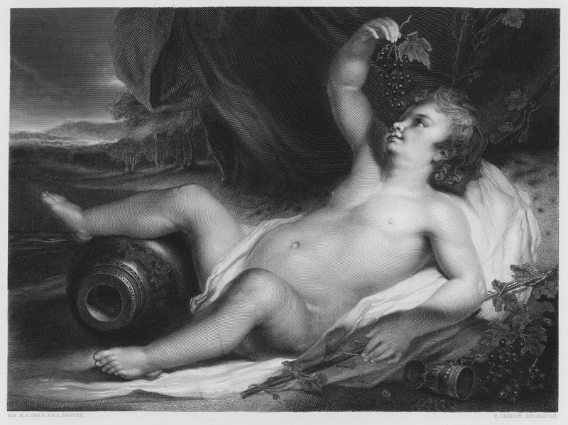 Der junge Bacchus, aus dem Bild in der Vernon Gallery von Martin Archer Shee