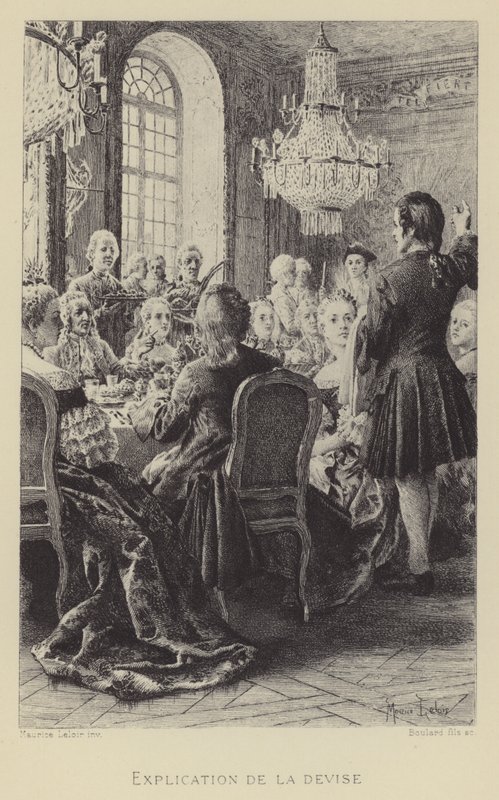 Die Erklärung des Mottos (Gravur) von Maurice Leloir