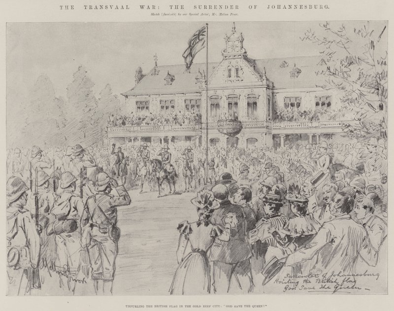 Der Transvaal-Krieg, die Kapitulation von Johannesburg von Melton Prior