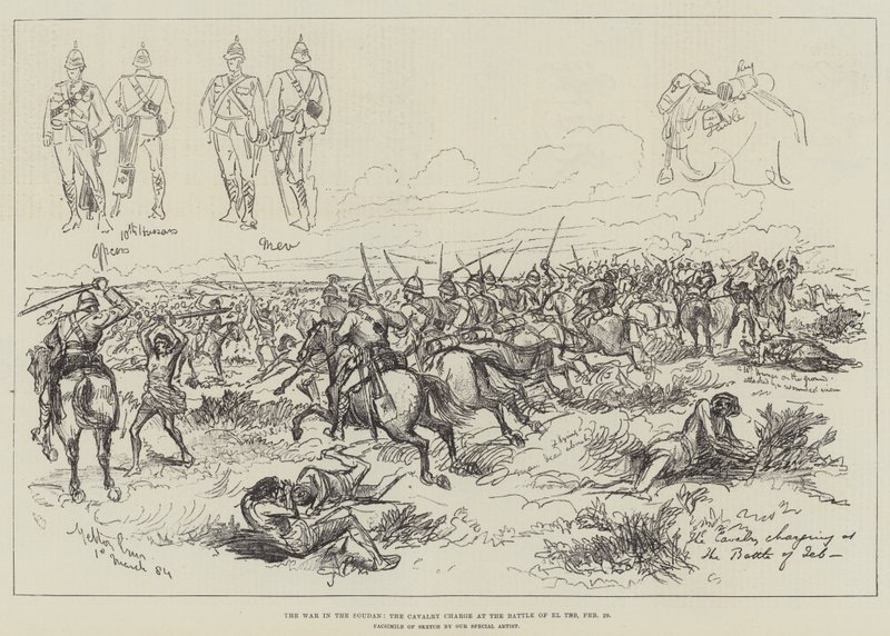 Der Krieg im Sudan, der Kavallerieangriff in der Schlacht von El Teb, 29. Februar von Melton Prior