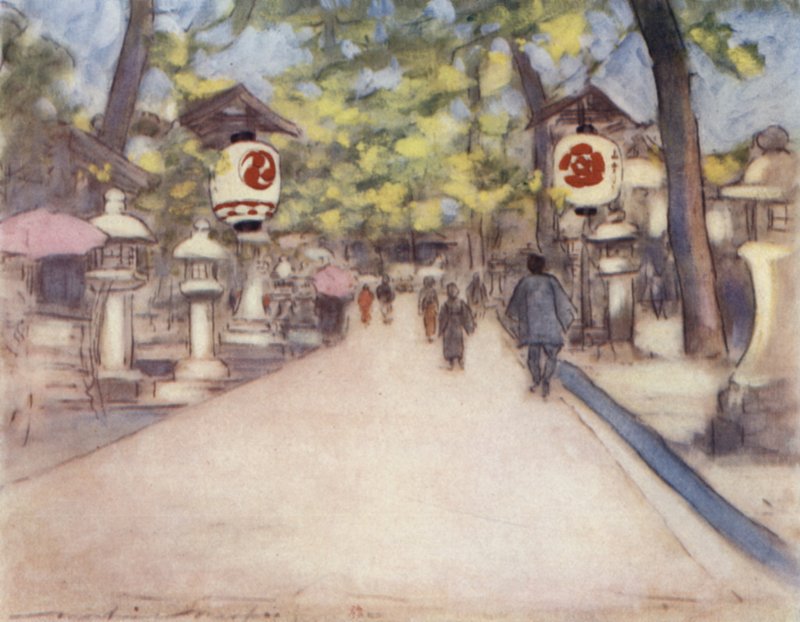 Eine Allee von Laternen von Mortimer Ludington Menpes