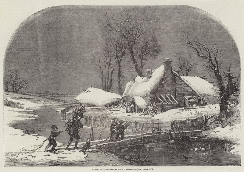 Eine Winterszene von Myles Birket Foster