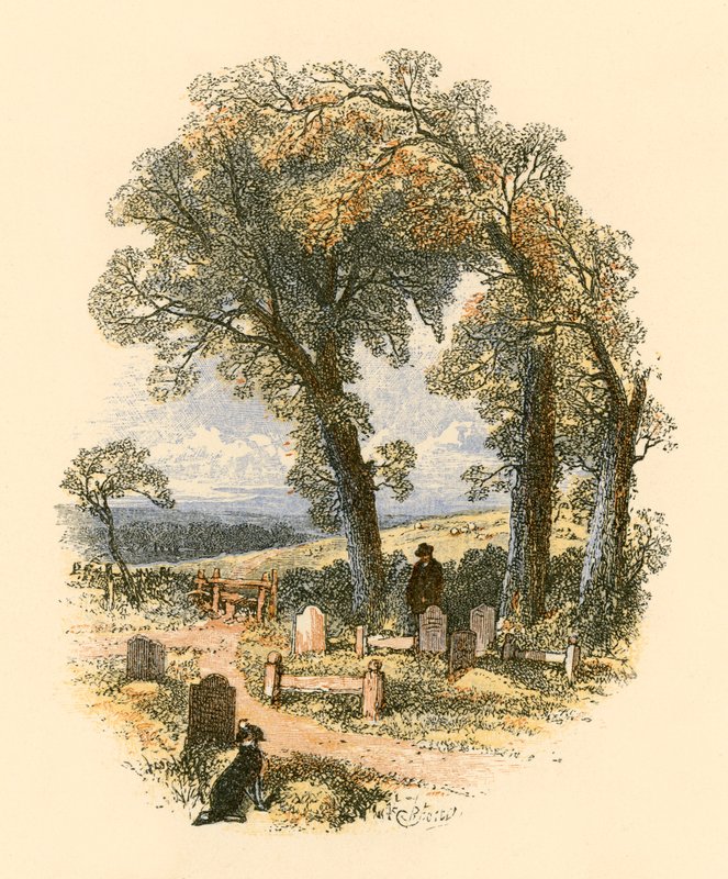 Eine Kirchhofszene von Myles Birket Foster