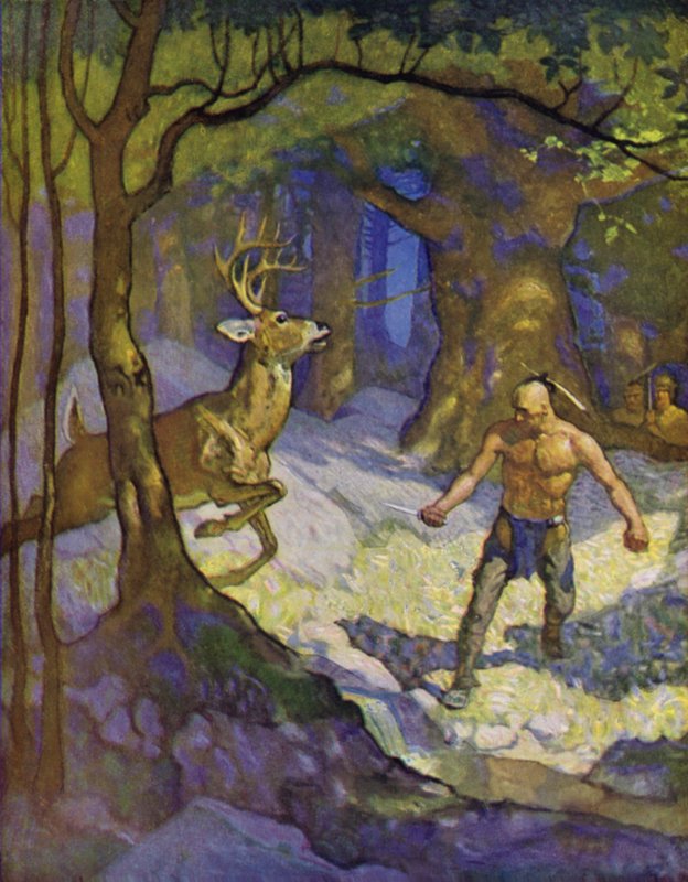 Illustration für Der letzte Mohikaner von Newell Convers Wyeth