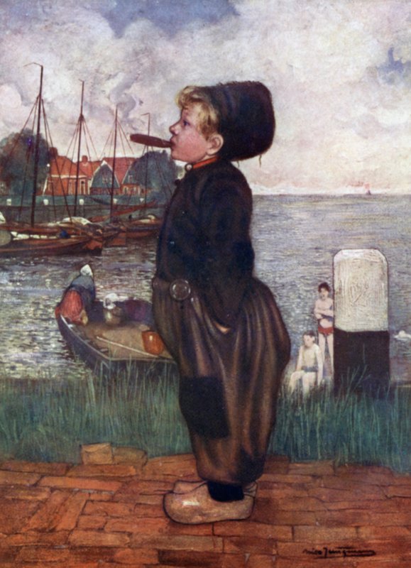 Ein rauchender Junge, Volendam von Nico Jungman