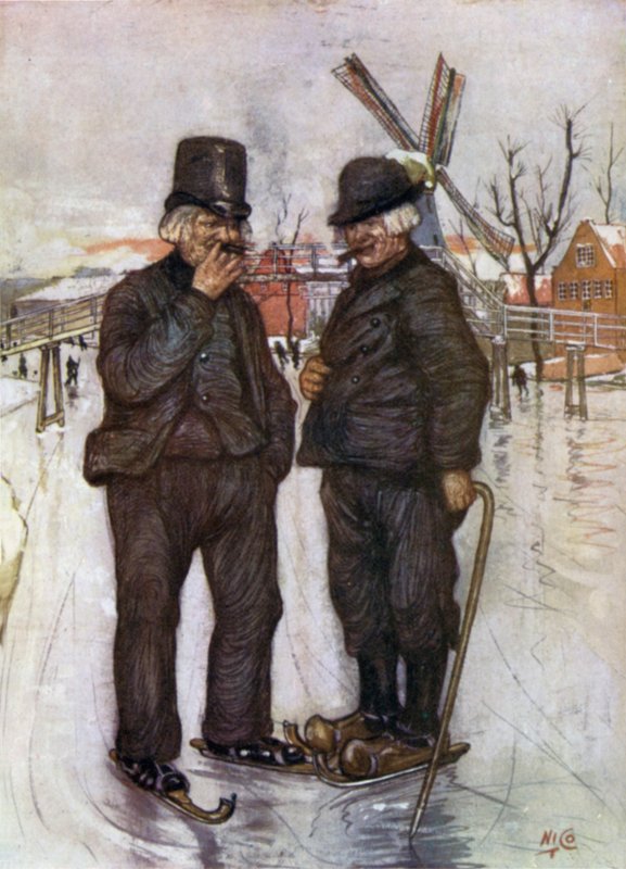 Alte Niederländer auf Schlittschuhen von Nico Jungman