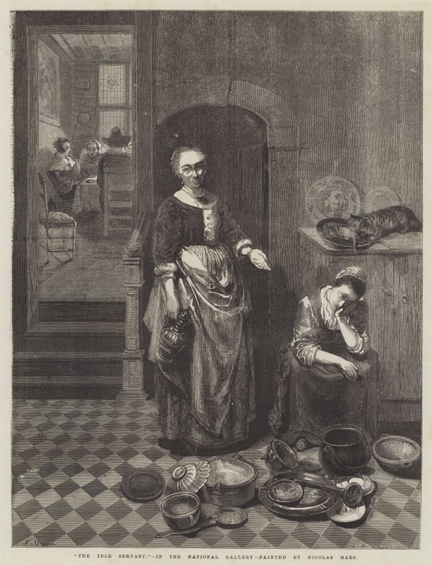 Der faule Diener von Nicolaes Maes