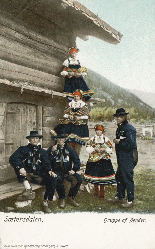 Gruppe von Bauern, Setesdal, Norwegen von Norwegian Photographer