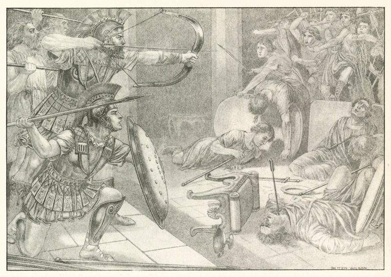 Illustration für Homers Odyssee von Patten (after) Wilson