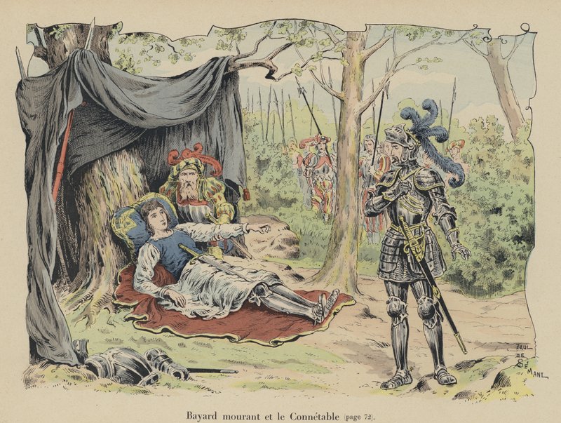 Der Chevalier de Bayard stirbt auf dem Schlachtfeld in Italien, 1524 von Paul de Semant