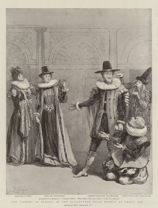 Die Komödie der Irrungen von der Elizabethan Stage Society in Gray