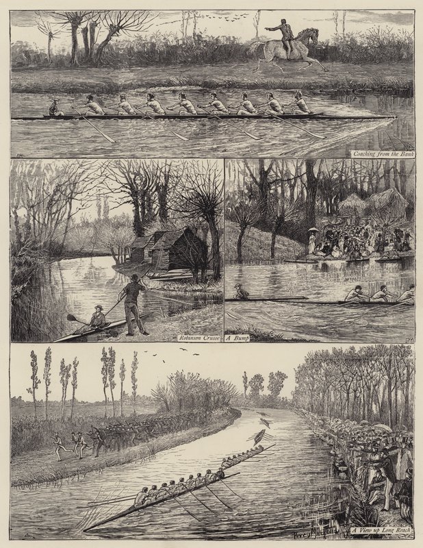 Das Universitäts-Bootrennen von Percy Macquoid