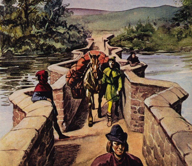 Schmale Brücke im Mittelalter von Peter Jackson