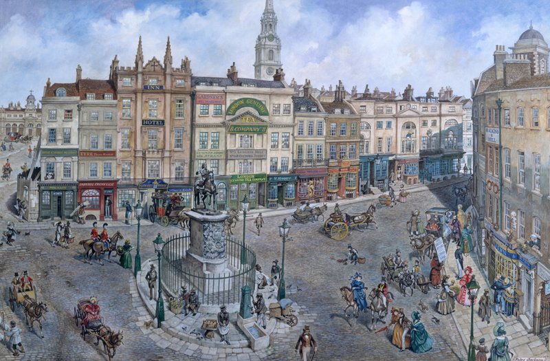 Alt-London rekonstruiert: Charing Cross um 1830 von Peter Jackson