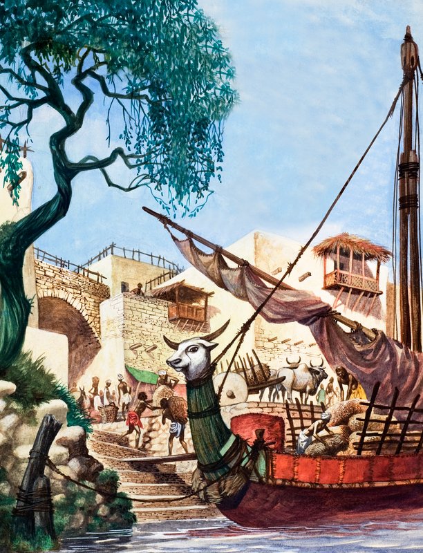 Entladen eines Handelsschiffs von Peter Jackson