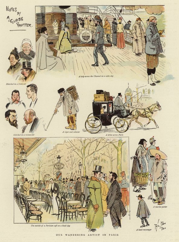Unser wandernder Künstler in Paris von Phil May