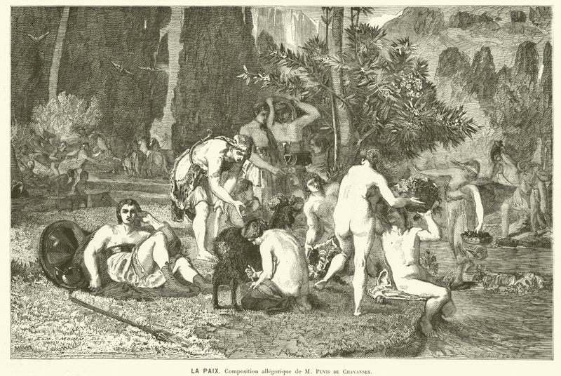 Frieden von Pierre (after) Puvis de Chavannes