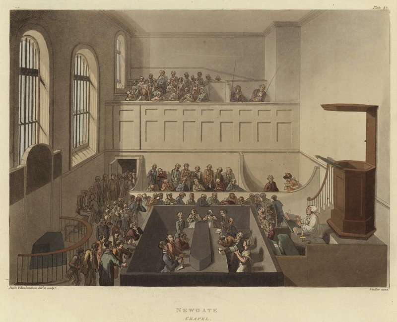 Newgate von Pugin and Rowlandson