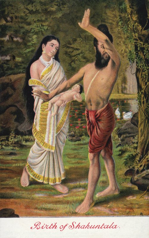 Geburt von Shakuntala von Raja Ravi Varma