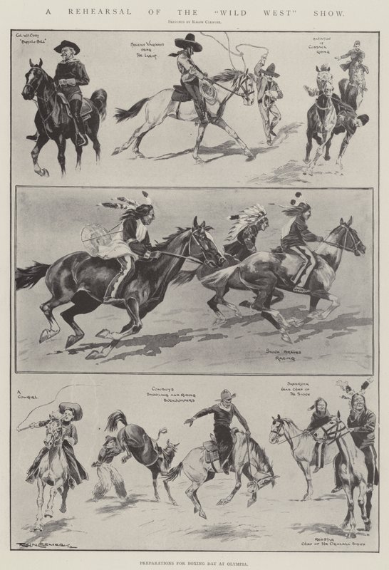 Eine Probe der Wild West Show von Ralph Cleaver