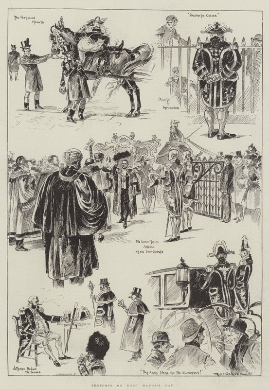 Skizzen am Tag des Lord Mayor von Ralph Cleaver