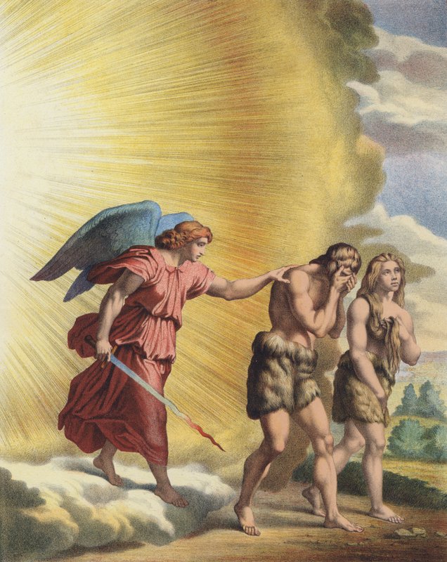 Adam und Eva aus dem Paradies vertrieben von Raffaello Sanzio Raphael