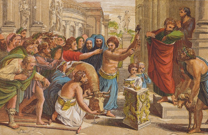 Das Opfer in Lystra von Raphael (1483 1520) (after)
