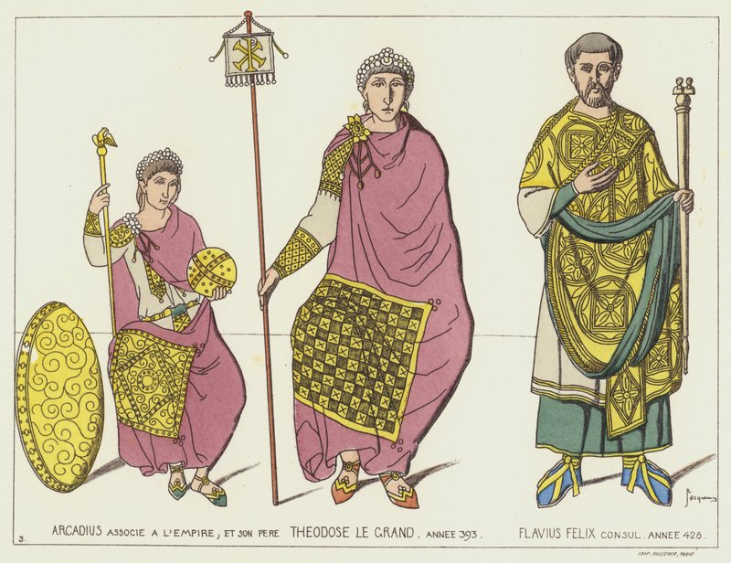 Arcadius und Theodosius von Raphael Jacquemin