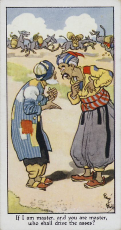 Wenn ich der Meister bin und du der Meister bist, wer soll dann die Esel treiben? von René Bull