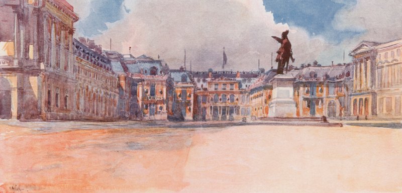 Schloss Versailles, Seite zum Hof von Rene Binet