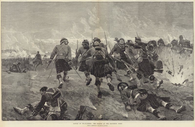 Schlacht von Tel-el-Kebir, der Angriff mit dem Bajonett von Richard Caton Woodville junior