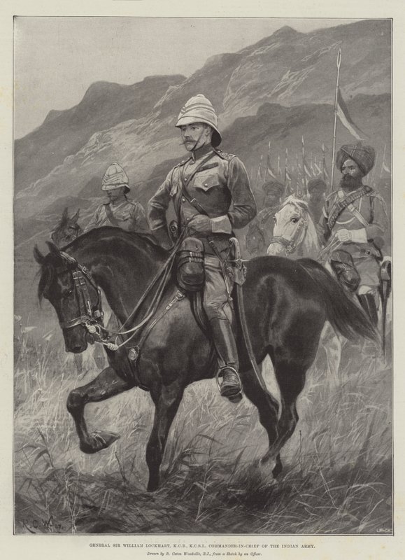 General Sir William Lockhart, KCB, KCSI, Oberbefehlshaber der indischen Armee von Richard Caton Woodville junior