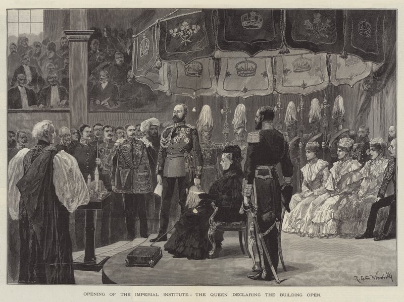 Eröffnung des Imperial Institute, die Königin erklärt das Gebäude für eröffnet von Richard Caton Woodville junior