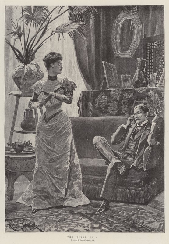 Der erste Streit von Richard Caton Woodville junior