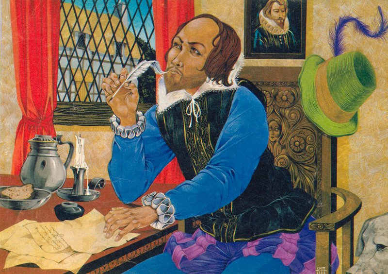 William Shakespeare beim Schreiben von Richard Hook