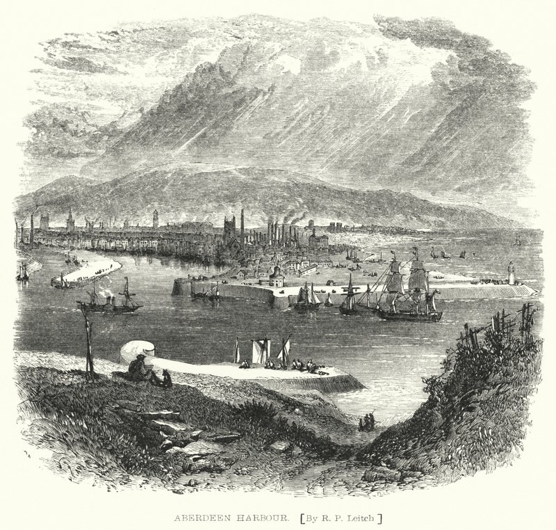 Hafen von Aberdeen von Richard Principal (after) Leitch